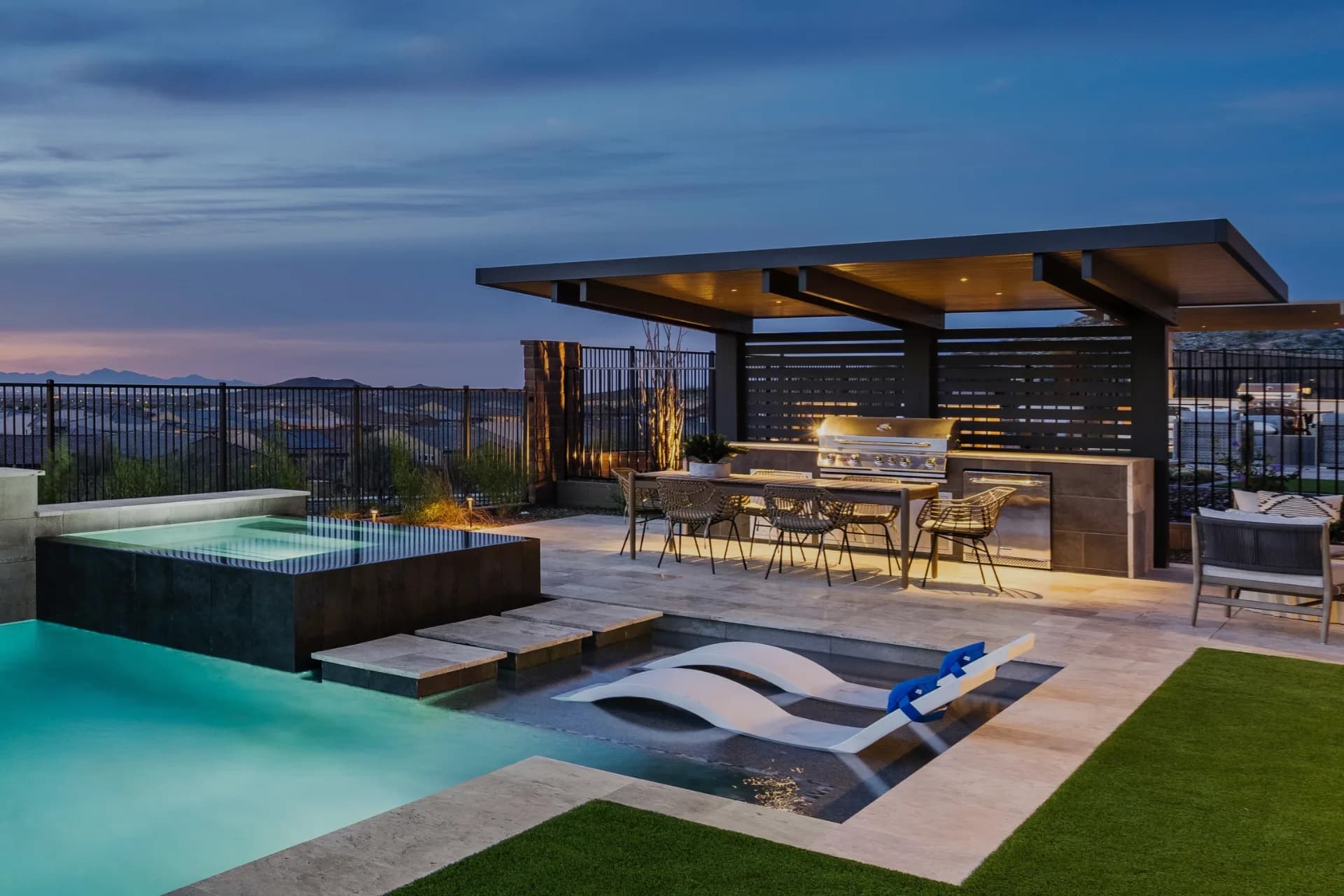 Modern pergola system with elegant design